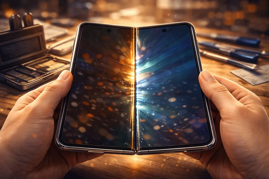 Kenapa Layar Samsung Fold Bergaris di Lipatan?